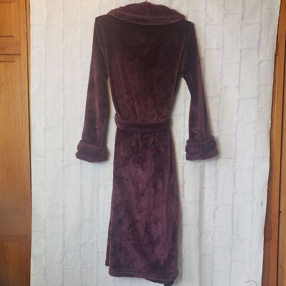 JOYSPUN Plum Purple Plush Bath Robe Women's Small - Picture 8 of 8